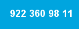922 360 98 11 922 360 98 11